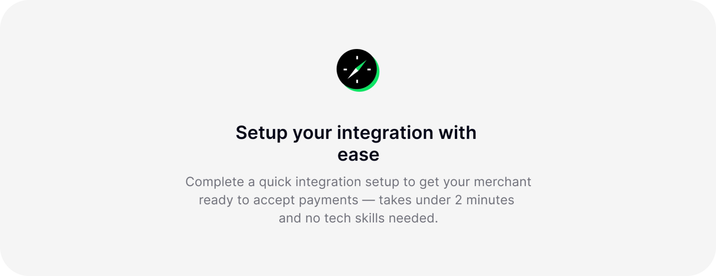 Integration setup confirmation