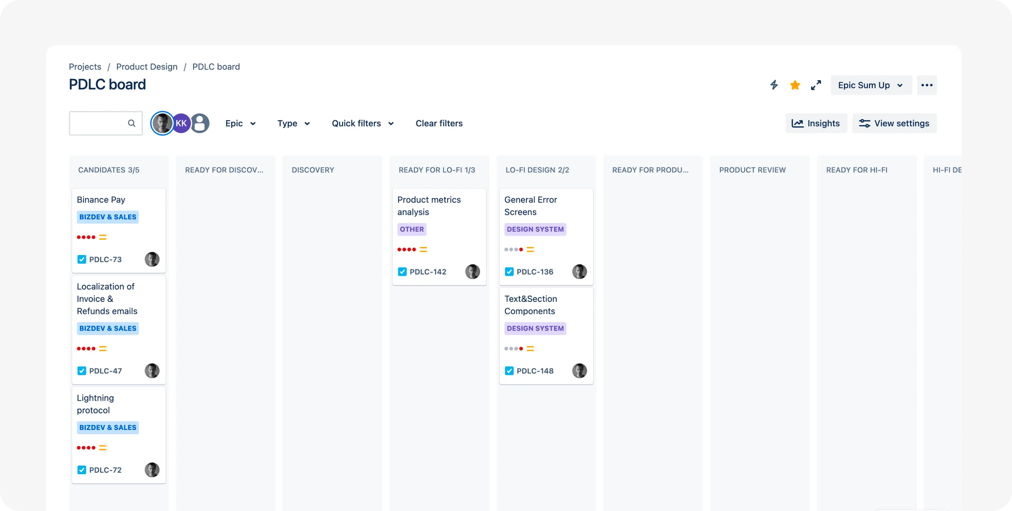 Lifecycle stages overview