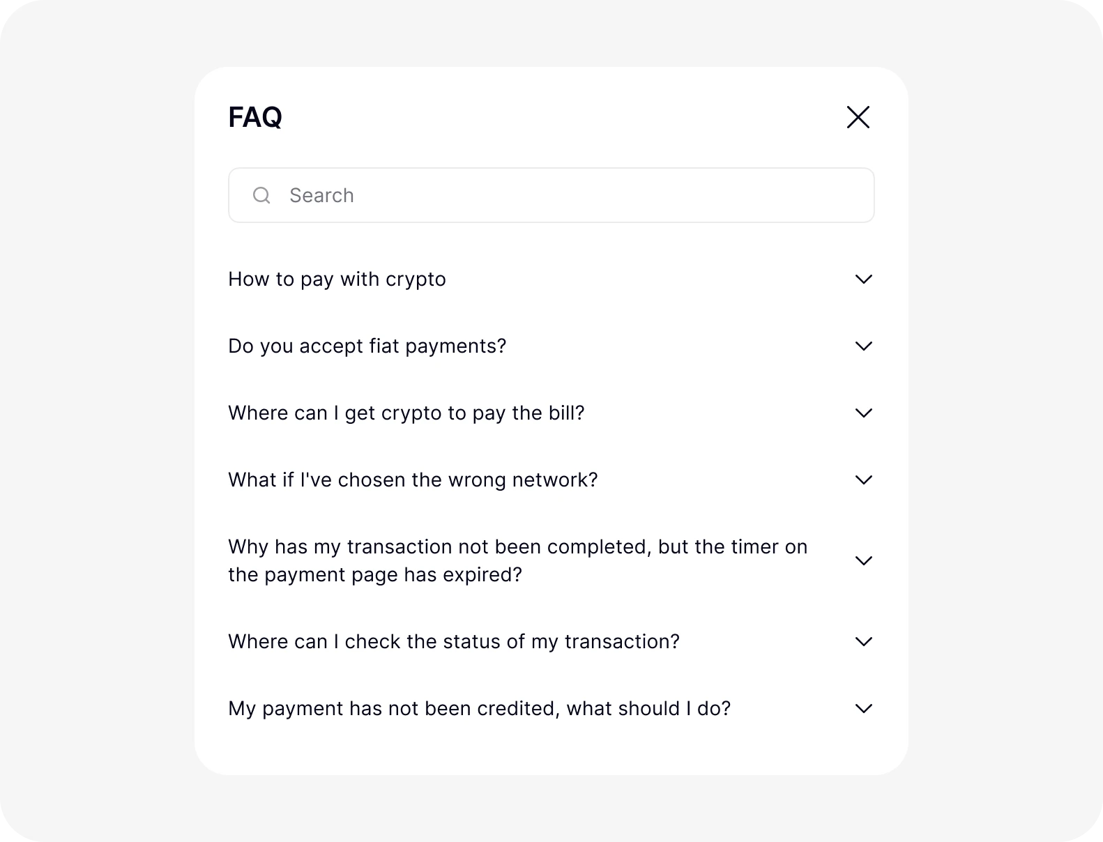 Payment failure state