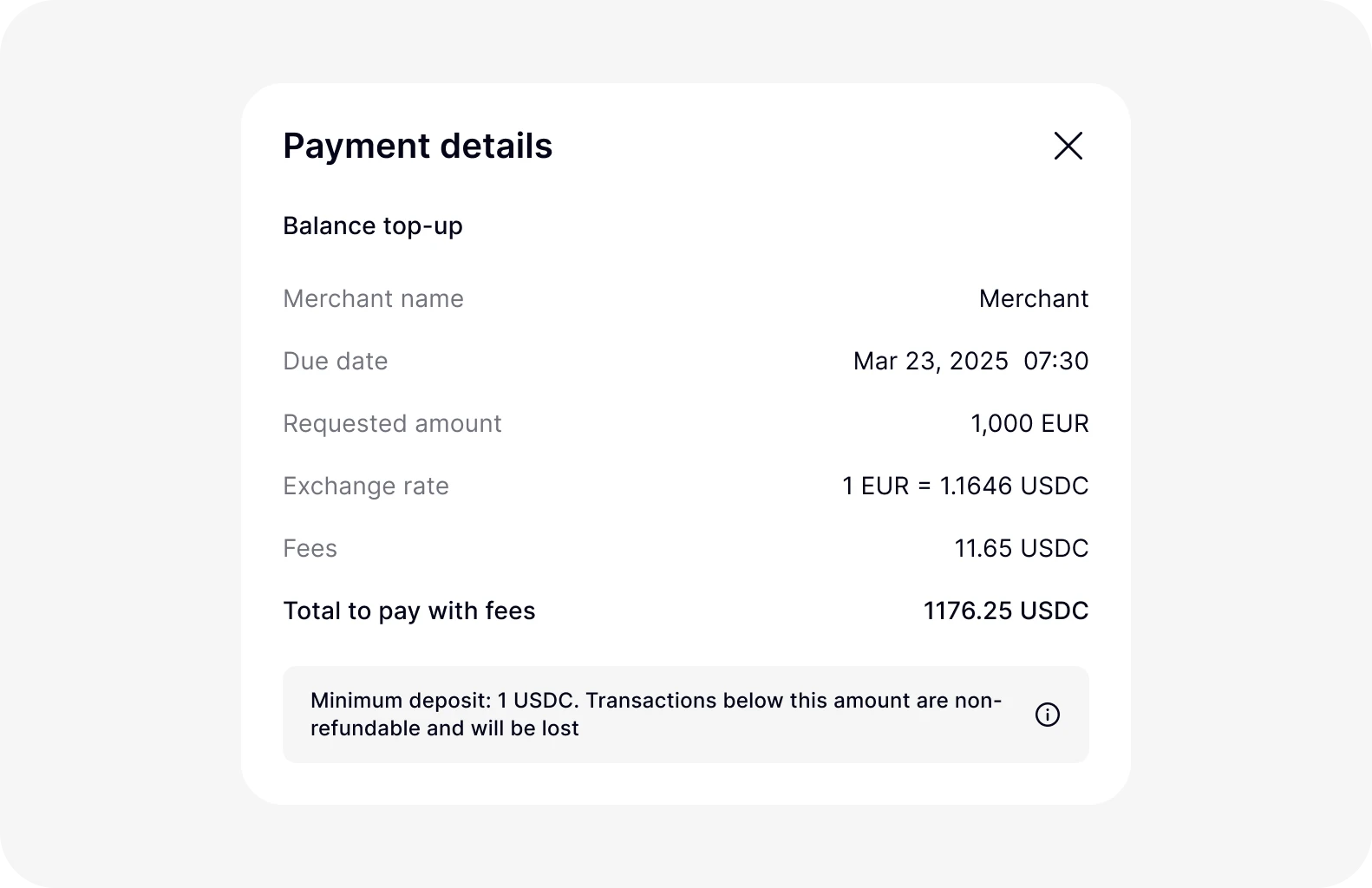 Redesigned payment form currency selection